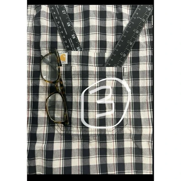 Carhartt Relaxed Fit Short Sleeve Button Down Plaid Shirt Men's Size 2XL - Picture 7 of 16